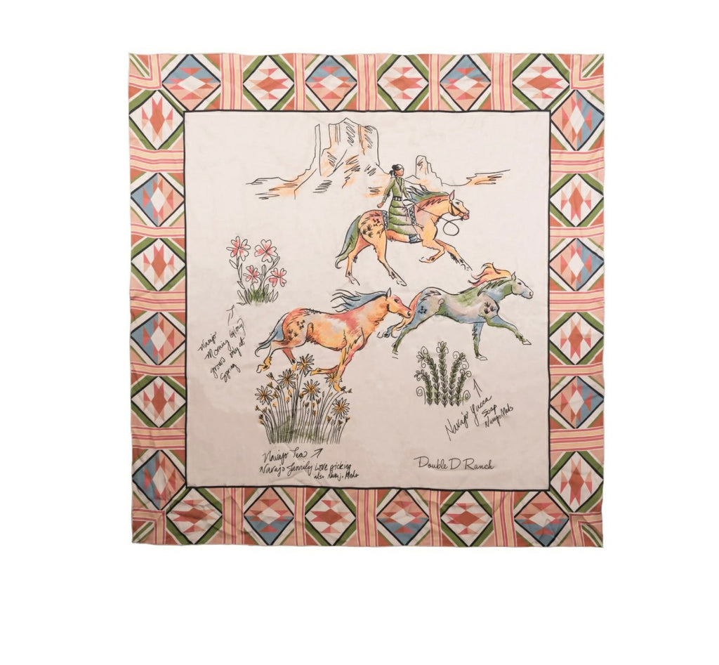 Double D Ranch Horses in the Wind Scarf