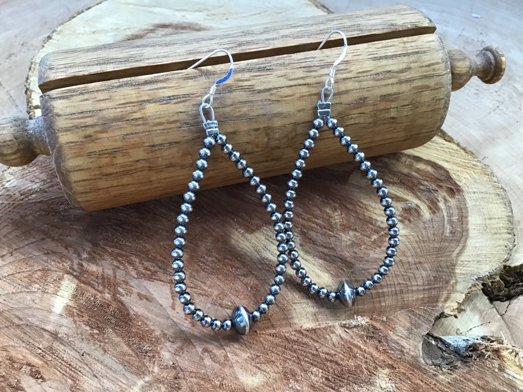 Handmade Navajo Pearl Sterling Earrings