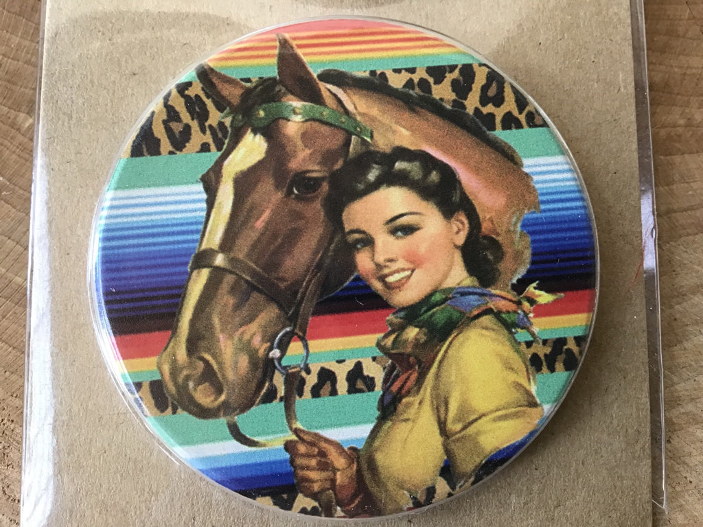Vintage Cowgirl Car Coasters
