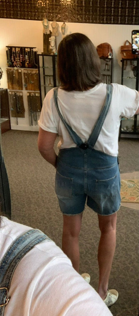 Denim Overall Shorts - Small to 3X