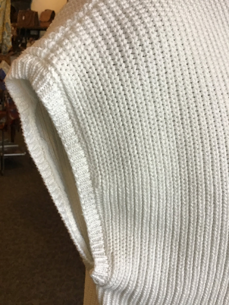 Ivory Ribbed Tank Sweater - SML