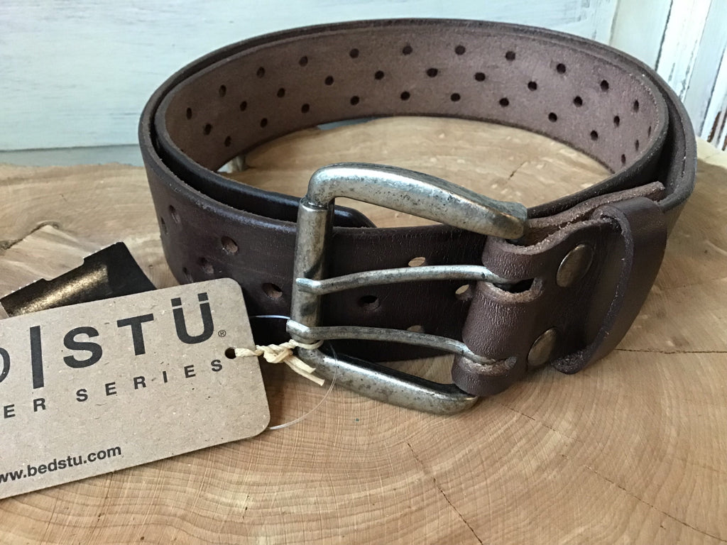 Bed|Stu McCoy Teak Rustic Leather Belt