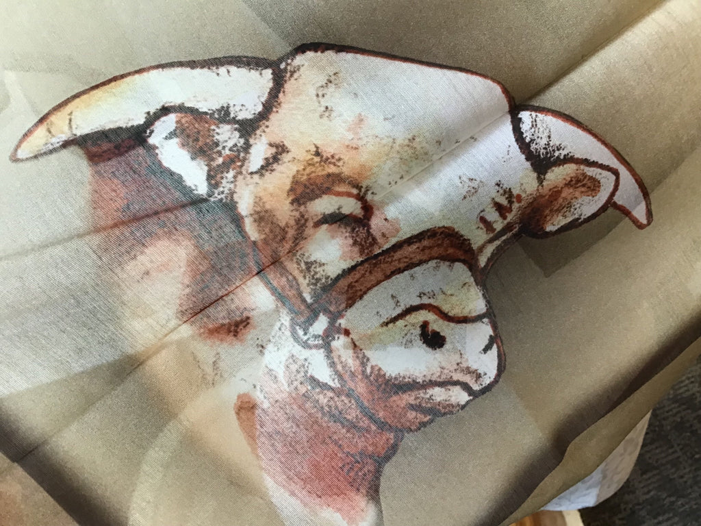 Cattle Breeds Silk Blend Shorty Wild Rag - XOXO Artwear