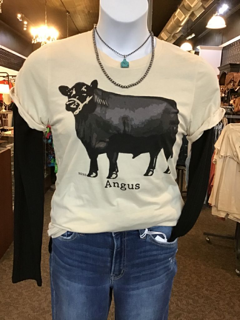 Black Angus Graphic T Shirt - XS to 2X - XOXO Art