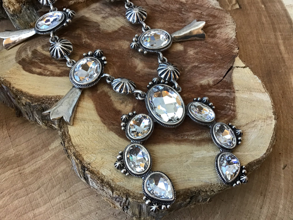 Crystal Squash Blossom Necklace
