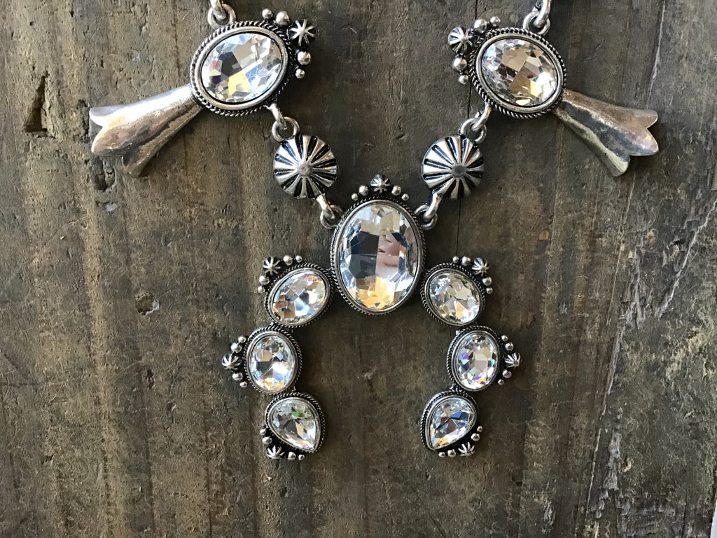 Crystal Squash Blossom Necklace