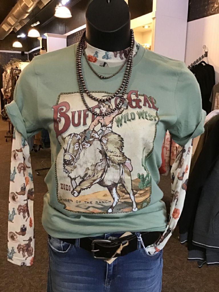 Buffalo Gal Graphic T Shirt - XS to 2X - XOXO Art