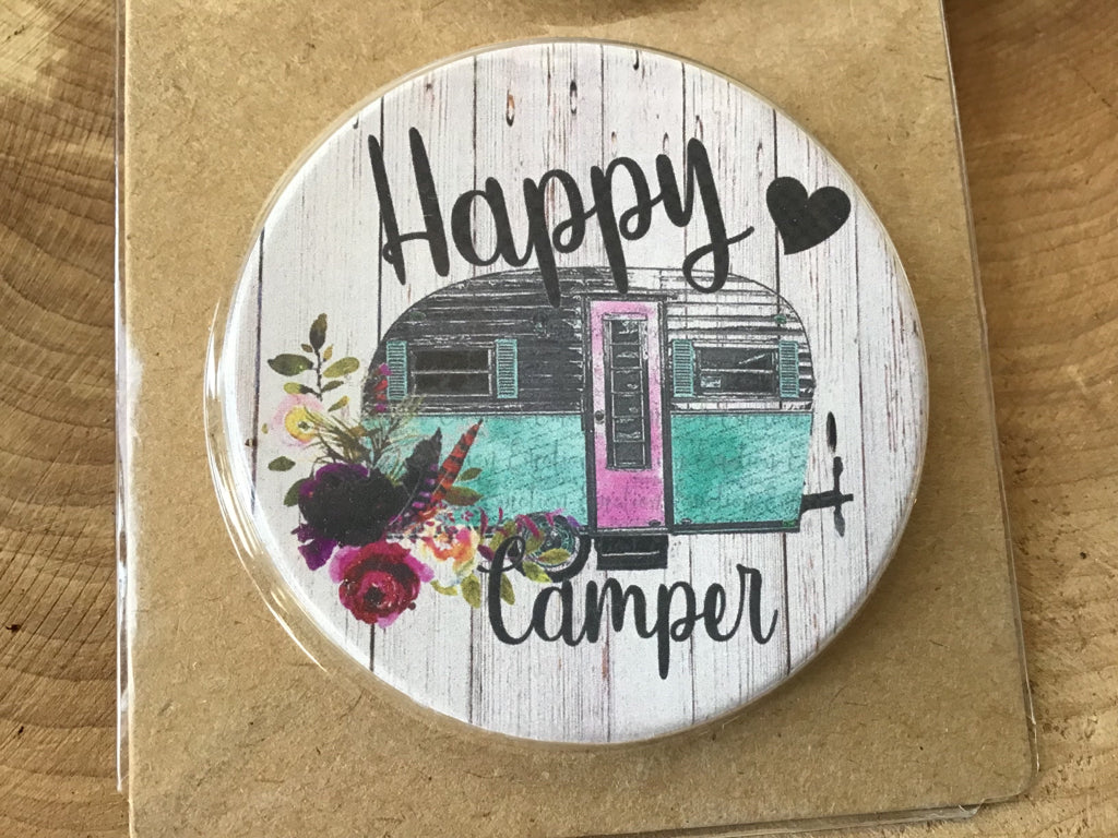 Happy Camper Car Coasters
