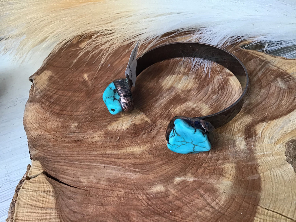 Handmade Natural Turquoise Cuff Bracelet