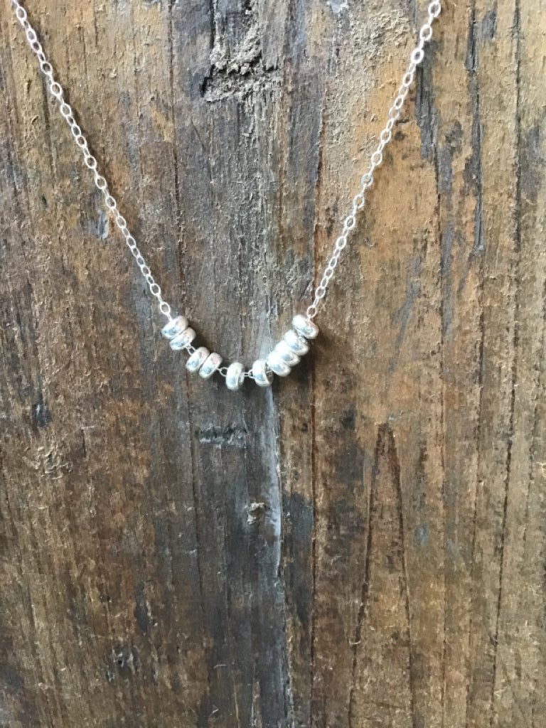Handmade Sterling Silver Round Bead Necklace