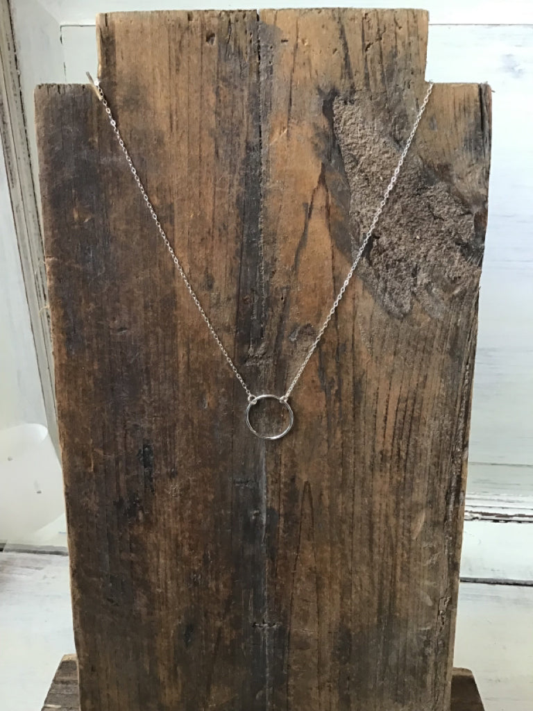 Handmade Sterling Silver Open Circle Necklace