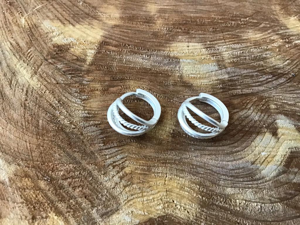 Silver Open Shell Earrings