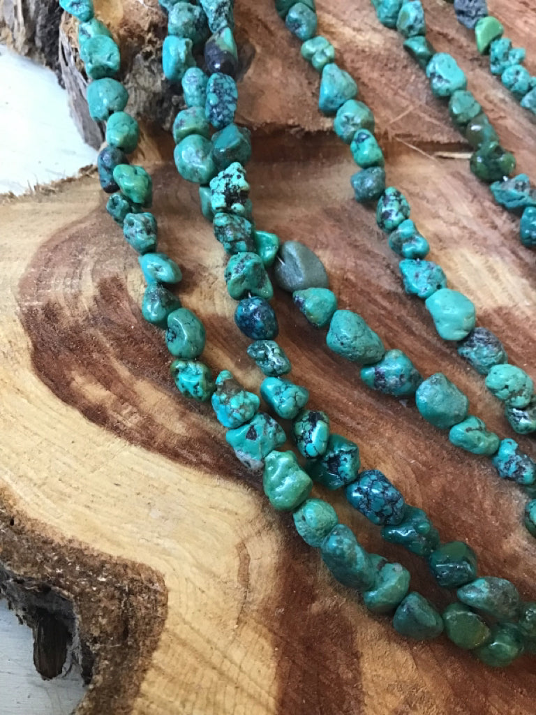 Natural Turquoise Triple Strand Necklace