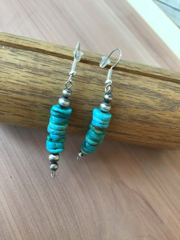 Authentic Navajo Pearl & Turquoise Earrings