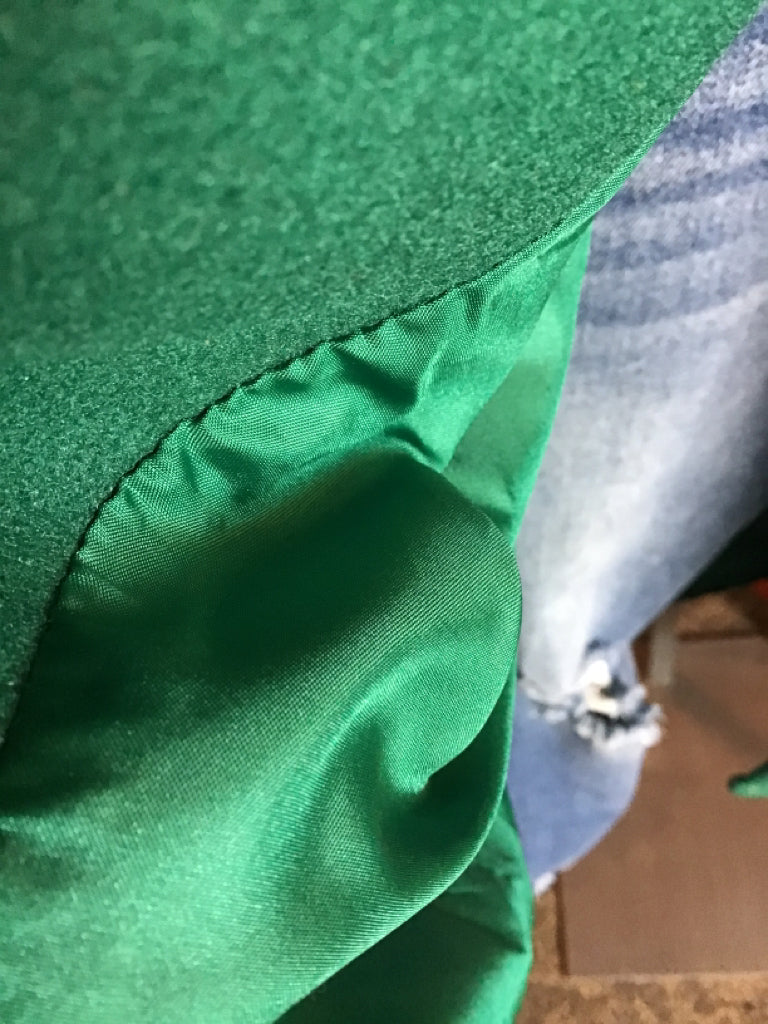 Hunter Green Belted Knee Length Coat - SML