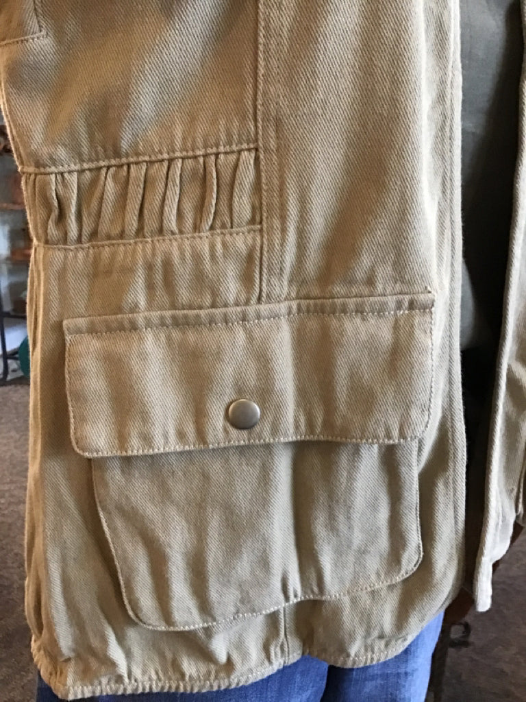 Taupe Cotton Utility Vest - SML