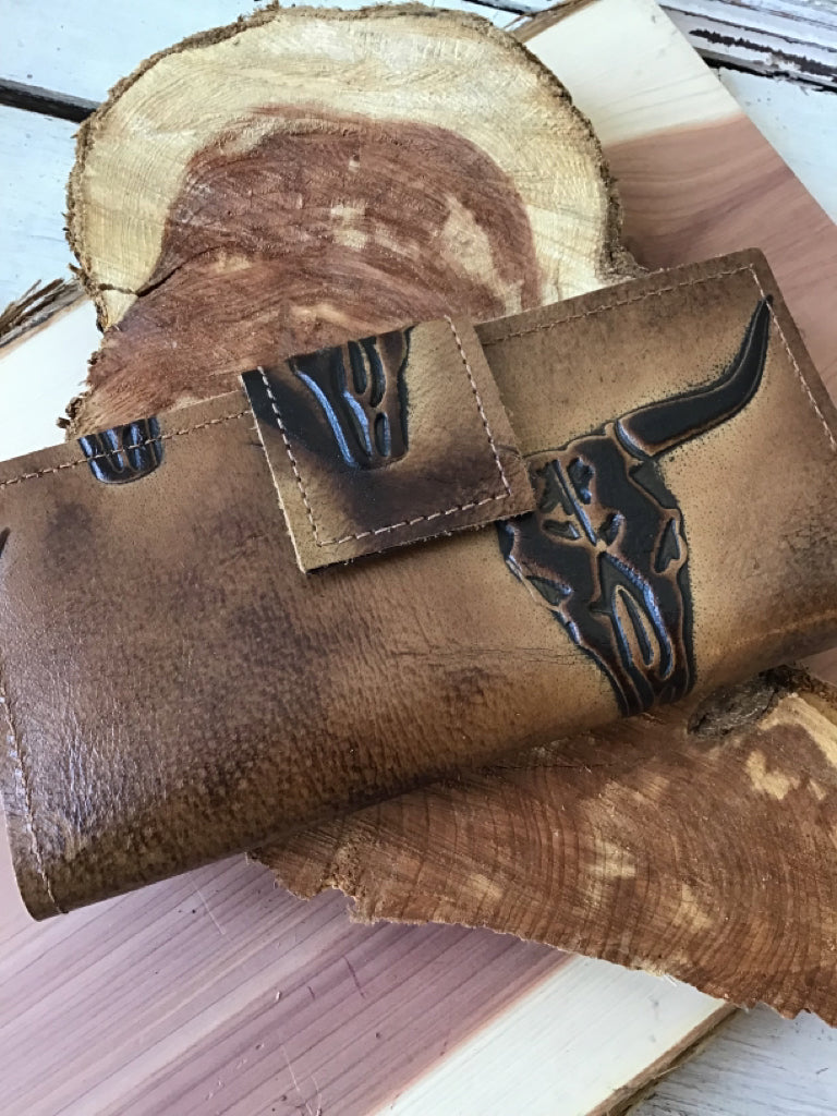 leather steer wallet