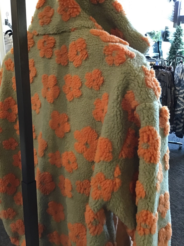 Sage & Citrus Sherpa Fleece Oversized Shacket - S to XL