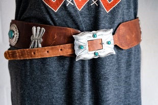Leather Concho Belt