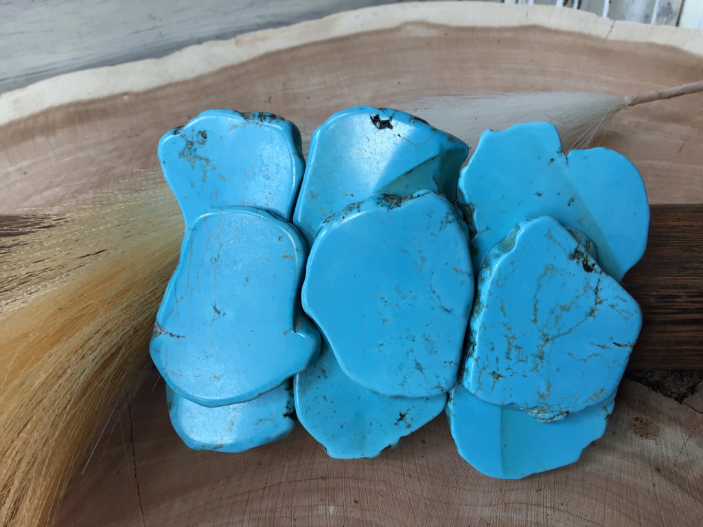 Handmade Turquoise Belt Buckle - Large