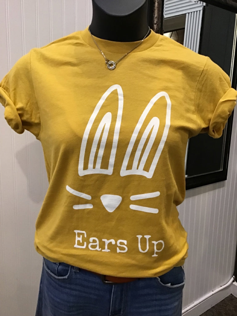 Ears Up Bunny Graphic T Shirt - Small to 3X