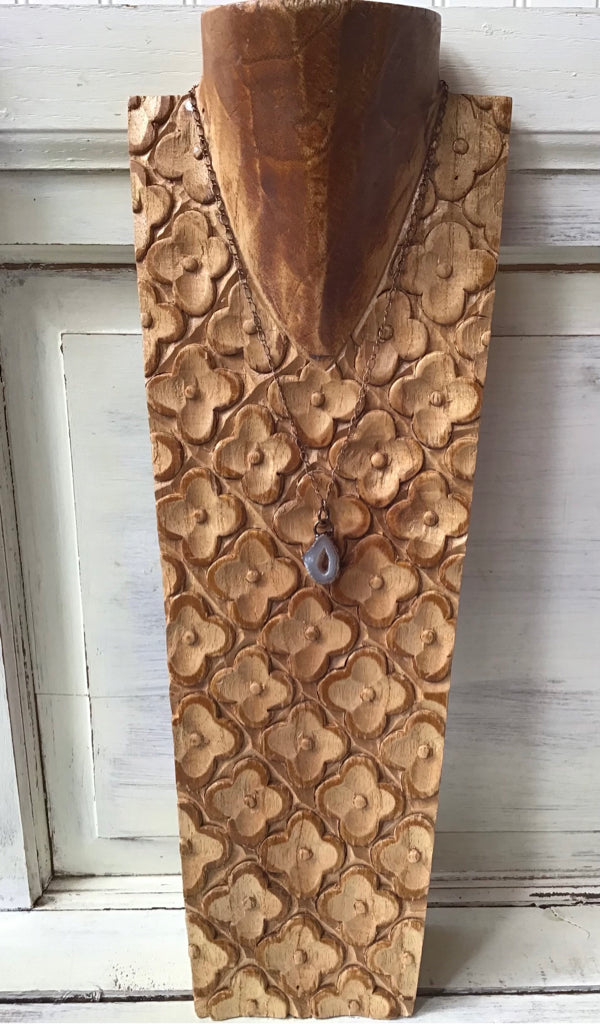 Handmade Copper Necklace w/ Druzy Pendnant