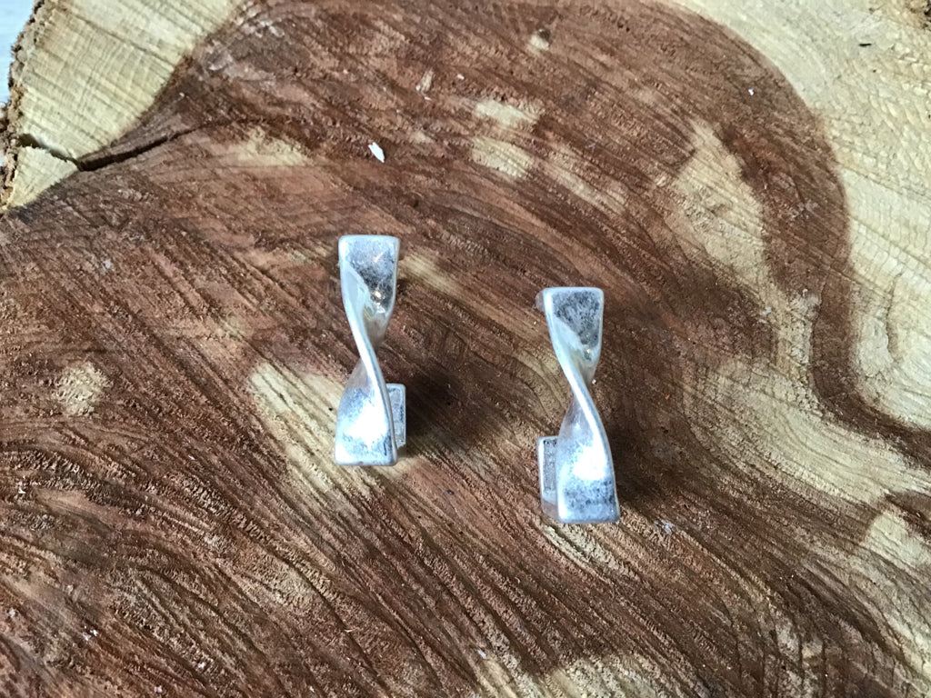 Silver Twist Earrings