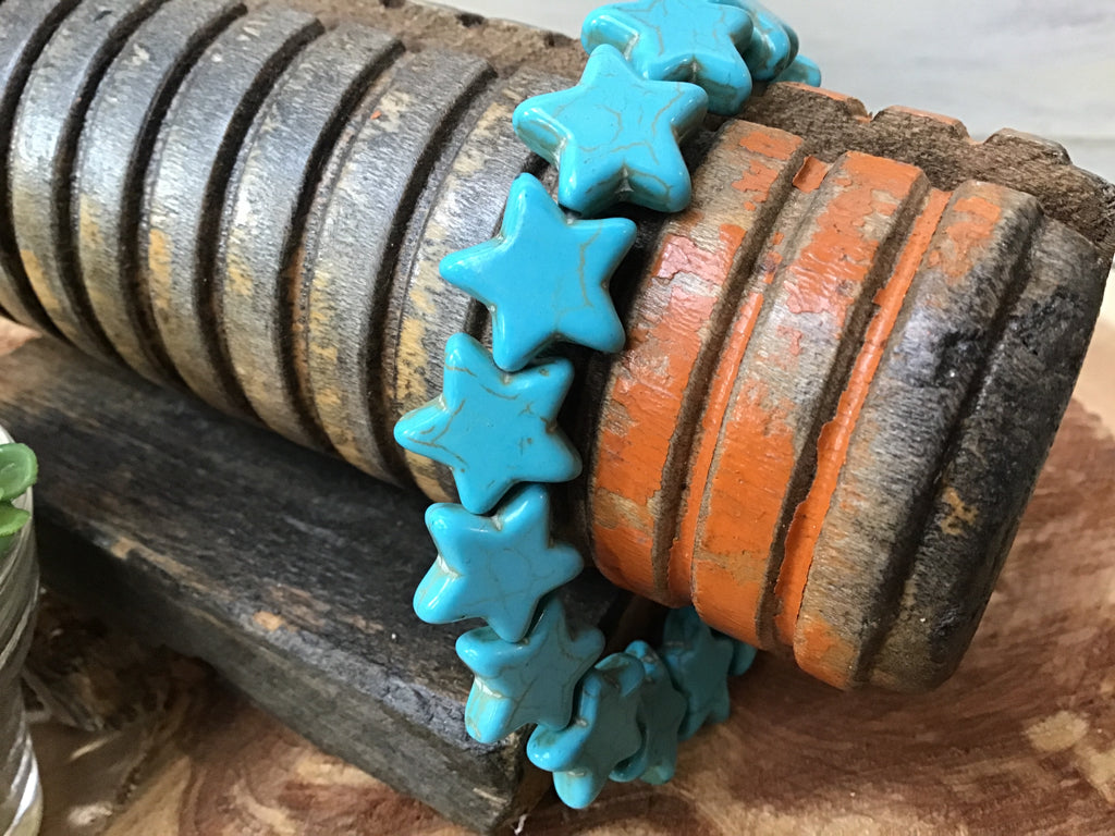 Turquoise Star Stretch Bracelet