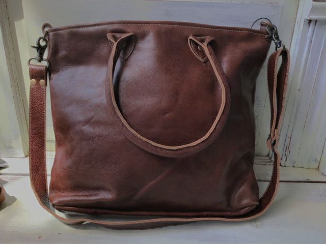 Cowhide Crossbody Double Handled Tote