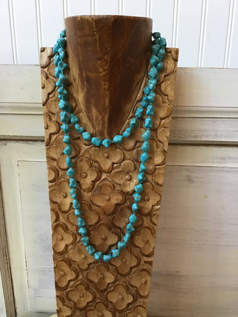 Handmade 42" Endless Howlite Turquoise Necklace