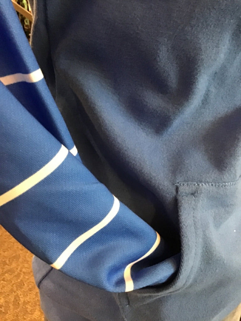 Blue Striped Quarter Zip Sweatshirt - Small to 3X