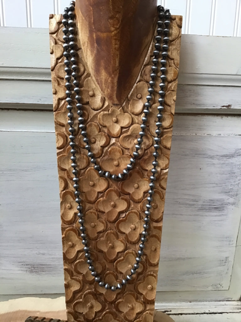 60" Navajo Style Pearl Endless Necklace