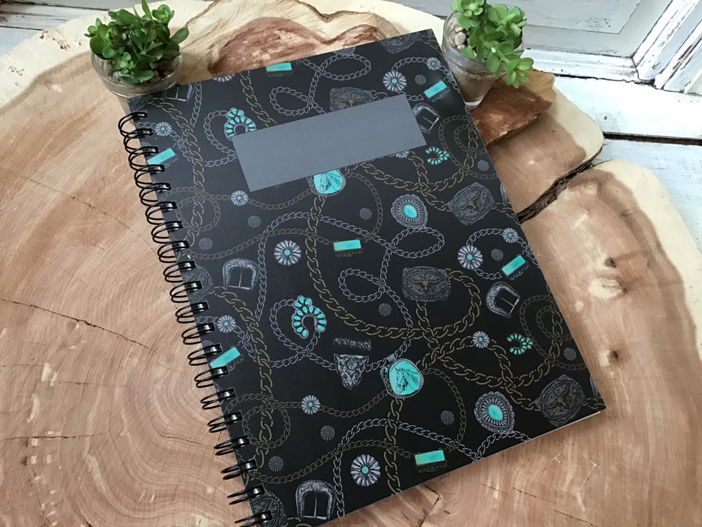 Squash Blossom Jewerly Spiral Notebook Journal