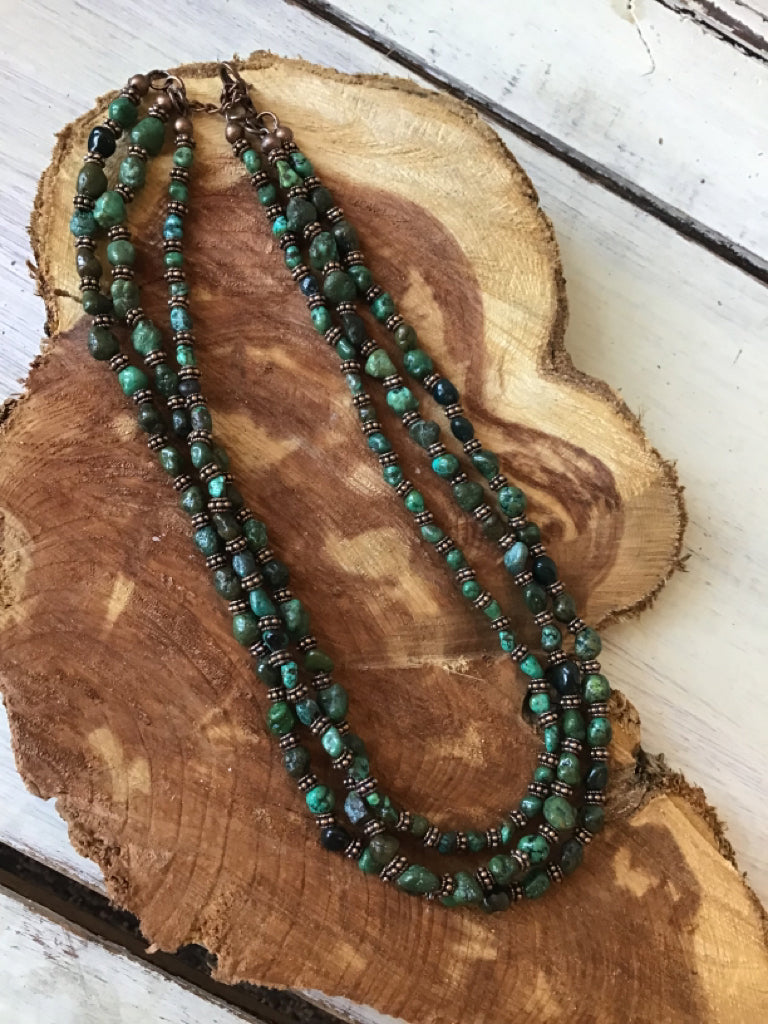 Natural Turquoise & Copper Necklace