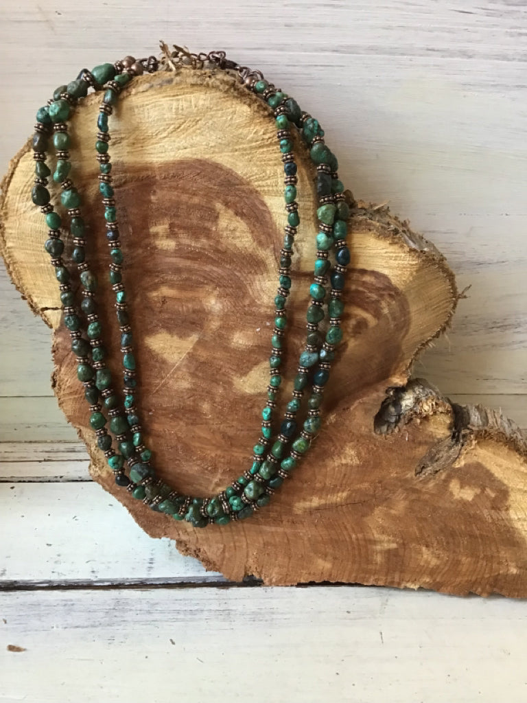 Natural Turquoise & Copper Necklace