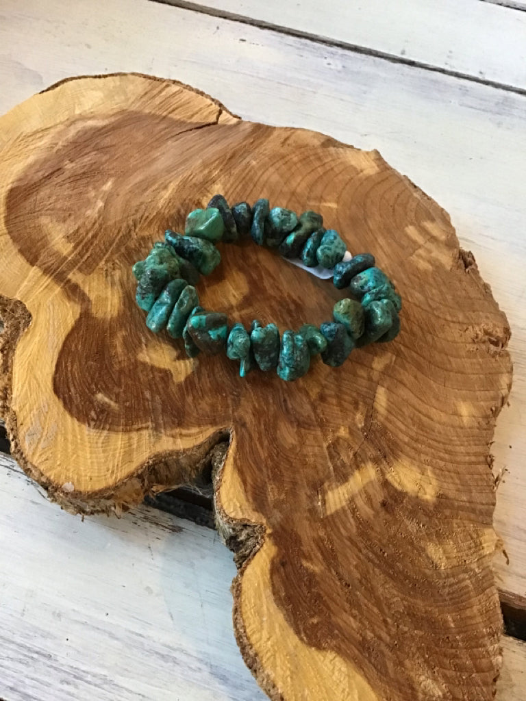 Handmade Natural Turquoise Strech Bracelet