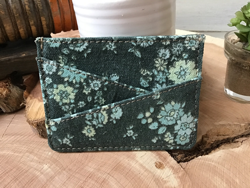 Myra Floral Fabric Cardholder Wallet