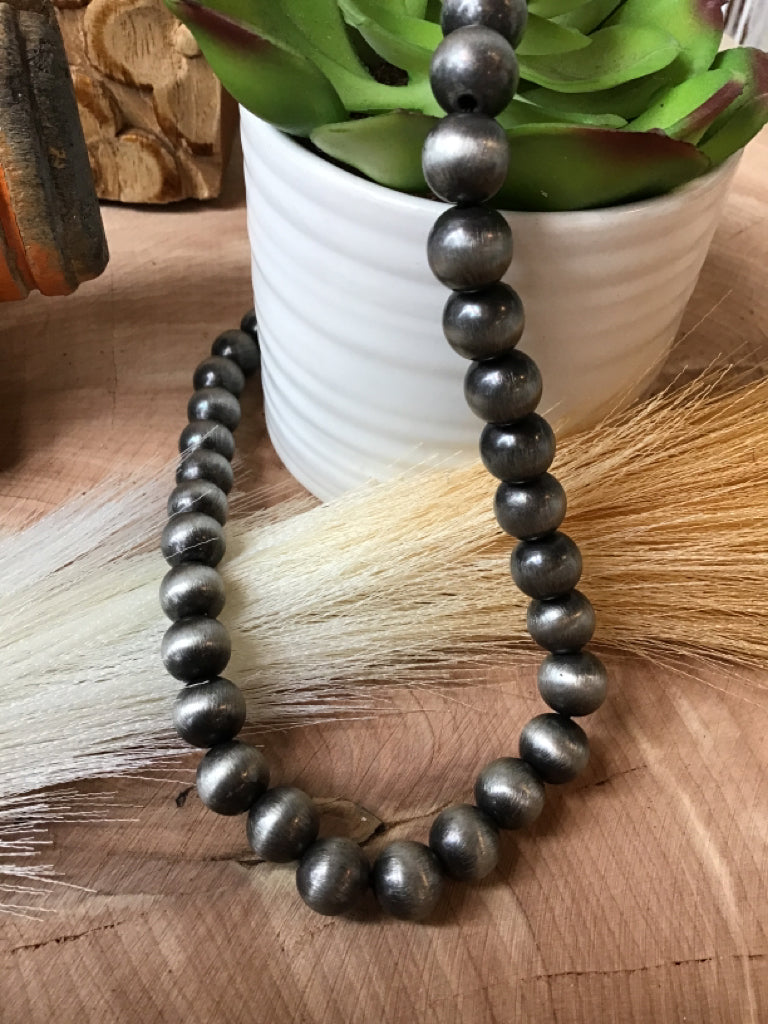 10 mm Navajo Style Pearl Necklace