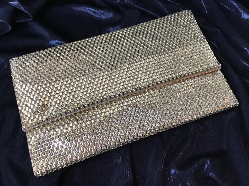 Gold Sequined Beaded Evening Bag