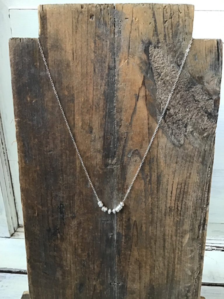Handmade Sterling Silver Round Bead Necklace