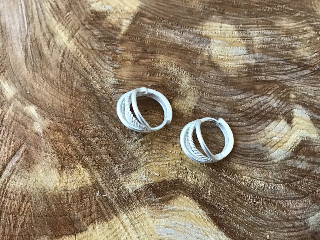 Silver Open Shell Earrings