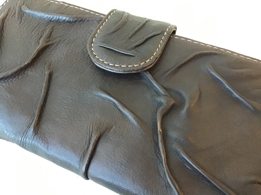 Chocolate Leather Flap Wallet