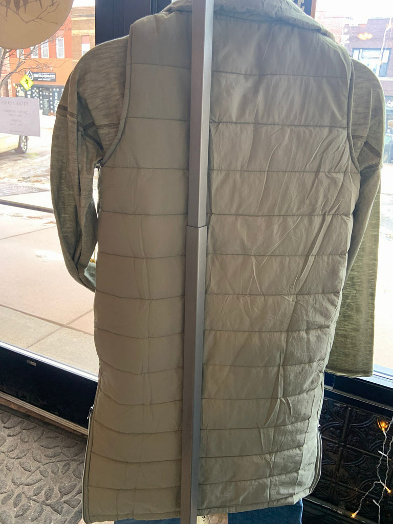 Moss Long Quilted Vest - XS/Small to 3X