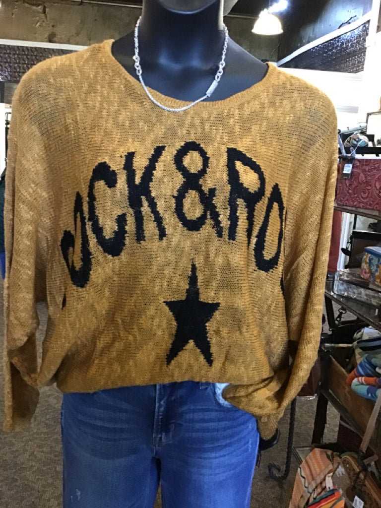 Rock & Roll Graphic Oversized Sweater