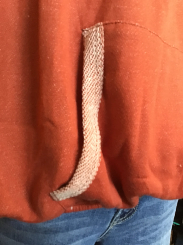 Rust French Terry Half Zip Hoodie Sweatshirt