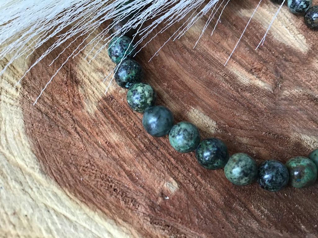 Handmade African Turquoise Stretch Bracelet
