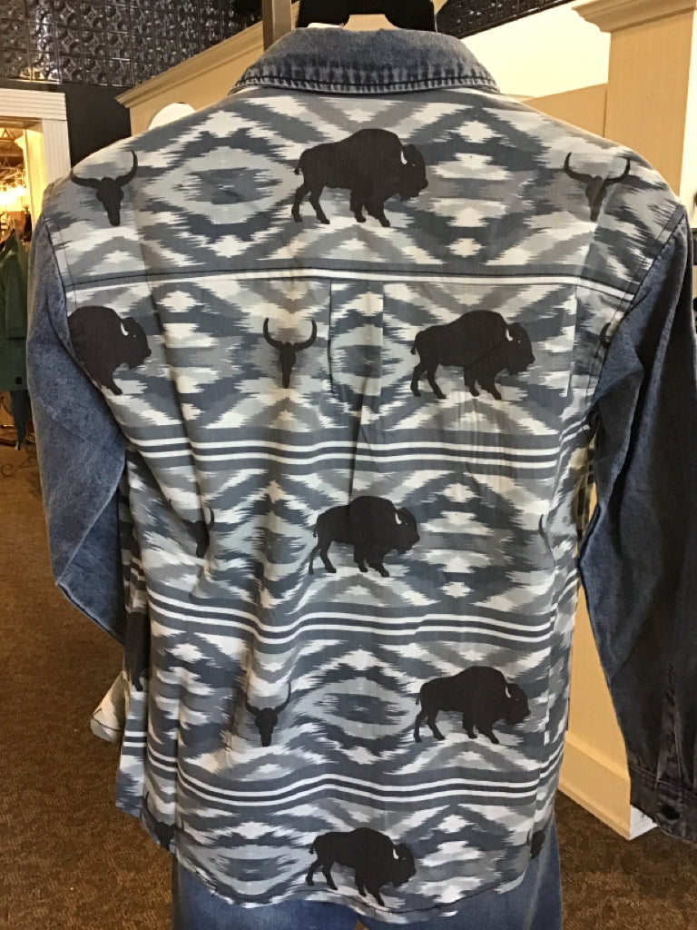 Desert Buffalo Denim Graphic Shirt - Small to 3X